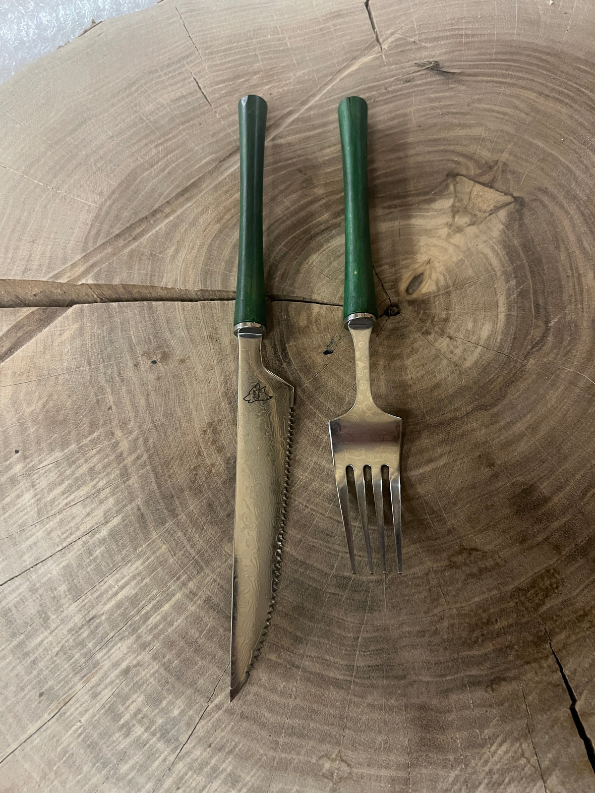 Custom Damaskus bestik sæt
