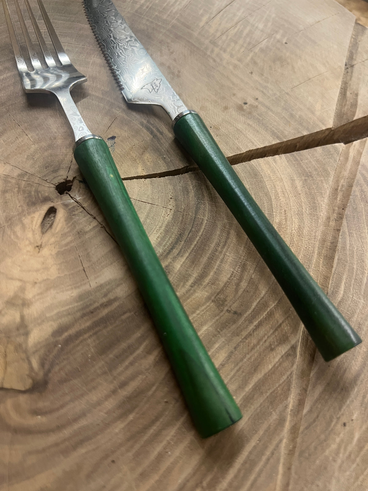 Custom Damaskus bestik sæt
